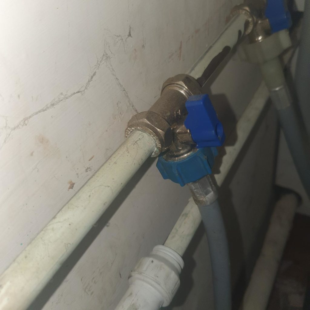 Heating pipes repaired by plumber. 